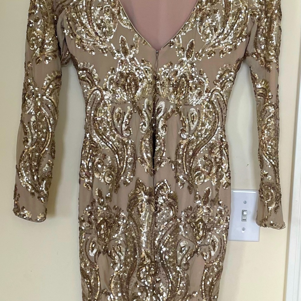 Beaded mini, tight dress